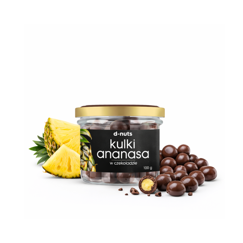 Kulki ananasa w czekoladzie 100 g