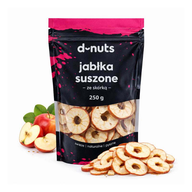 Jabłka suszone ze skórką 250G