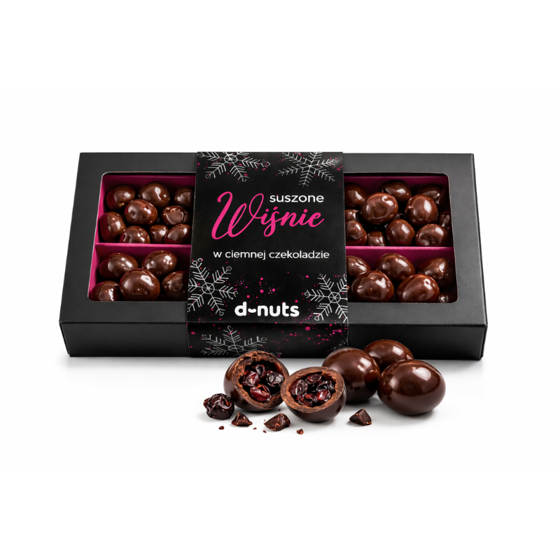 Wiśnie w czekoladzie 400g – ekskluzywny box czekoladowy | D-Nuts