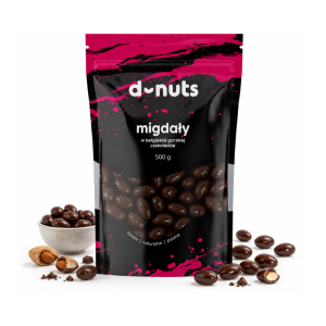 Migdały w belgijskiej gorzkiej czekoladzie 500 g