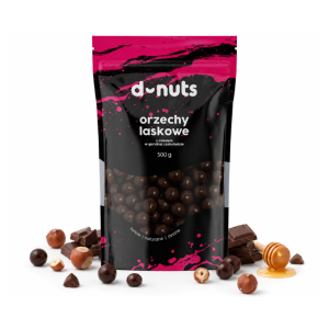Orzechy Laskowe oblane miodem w gorzkiej czekoladzie 500 g