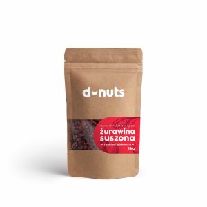 Żurawina suszona bez cukru (z sokiem jabłkowym) 1 kg